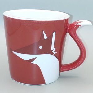 Starbucks Red Fox Coffee Mug Cup 2012 Tail Handle Bone China 10 Oz 3.5" x 4.5"